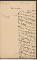 k.k. naturhistorisches Hofmuseum, Intendanzakten 1885-1896 (Hauer), Aktenzahl Z.299.b/1888, Seite 1